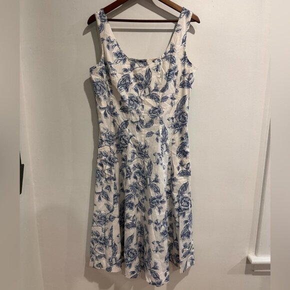JOIE Floral Blue and White Dress - Picture 1 of 5